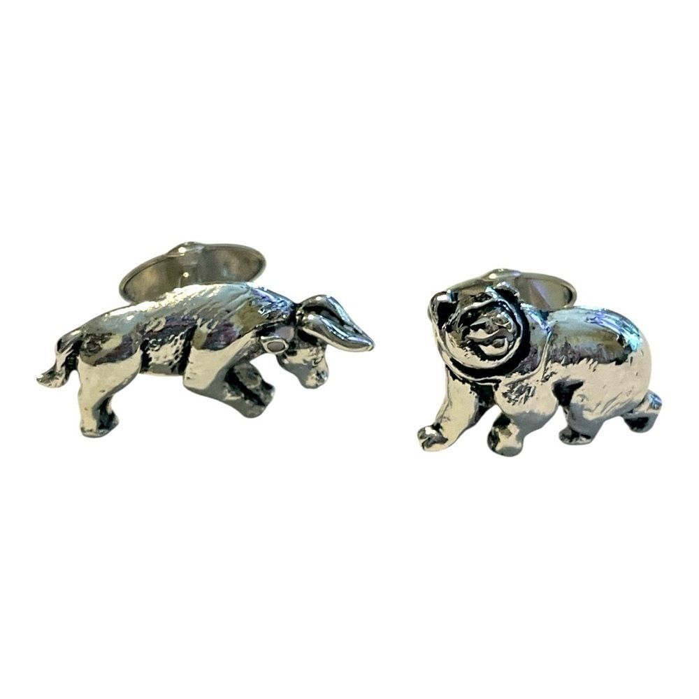 Men's Dolan & Bullock Sterling Silver Bull & Bear Cufflink Set -Nwot-